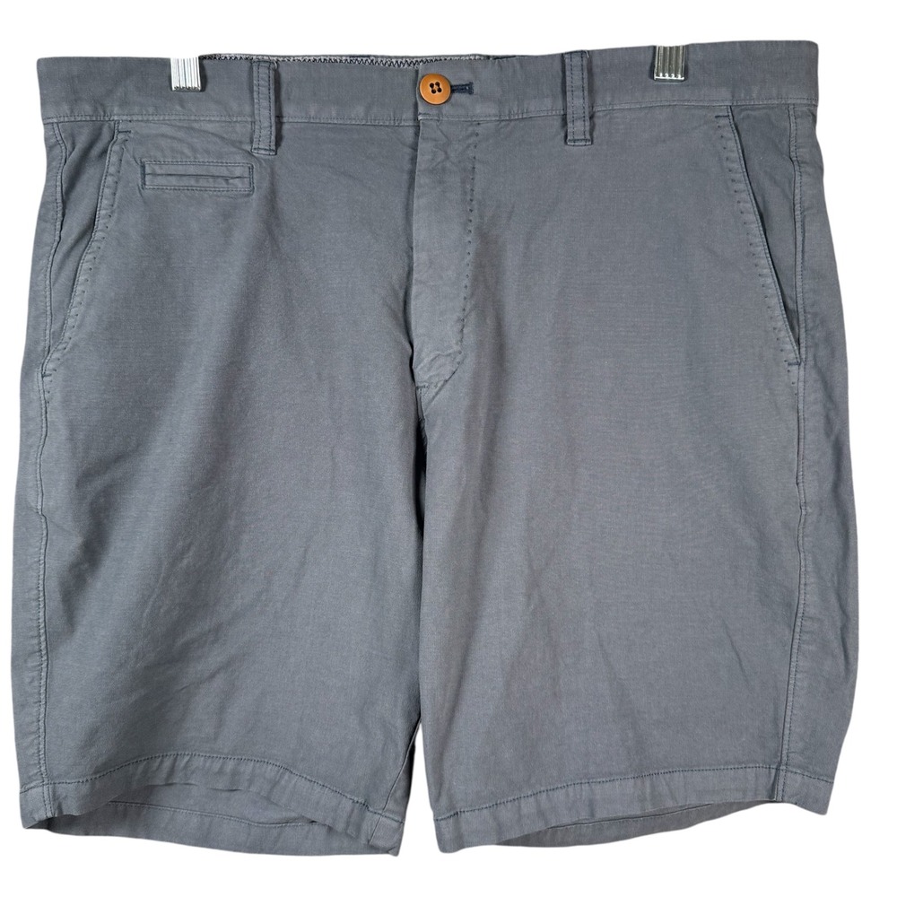 johnnie-O Shorts Mens 35 Blue/Gray Pima Cotton Modal Stretch Casual Golf Summer‎